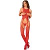 Síťovaný catsuit s otvorem v rozkroku Obsessive (Velikost S/M/L)