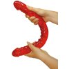 Oboustranné gelové dildo Ultra-Dong  červené (43 cm)