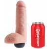 Stříkající realistické dildo s varlaty Pipedream King Cock 8"  18 cm