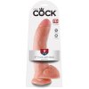Realistické dildo s varlaty Pipedream King Cock 9"  25 cm