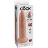 Realistické dildo se stahovací předkožkou King Cock 9" Uncut  22,5 cm