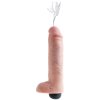 Stříkající realistické dildo s varlaty Pipedream King Cock 10"  25,4 cm